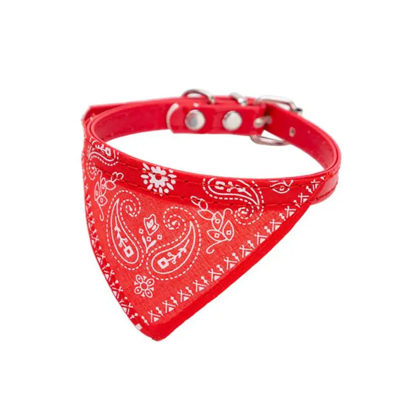 Adjustable Pet Scarf Collar with Triangle Bandana β For Small Dogs & Cats