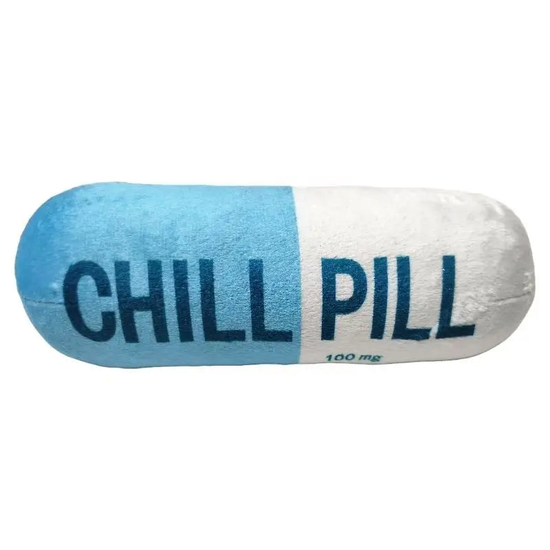 Vocal Pet Plush Toy - Chill Pill Capsule Shape, Bite Resistant Fabric, Built-in BB Vocal Sound