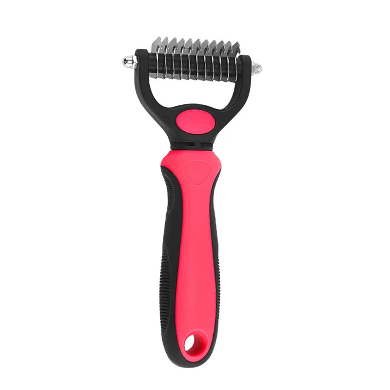 Professional Pet Deshedding Brush for Dogs and Cats - Fur Knot Cutter & Grooming Comb