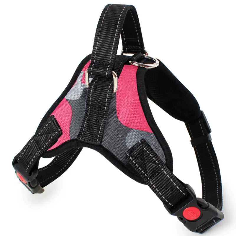 Reflective Quick Release Dog Vest Harness - Cotton & Nylon Adjustable Pet Harness Ditzy Petunia