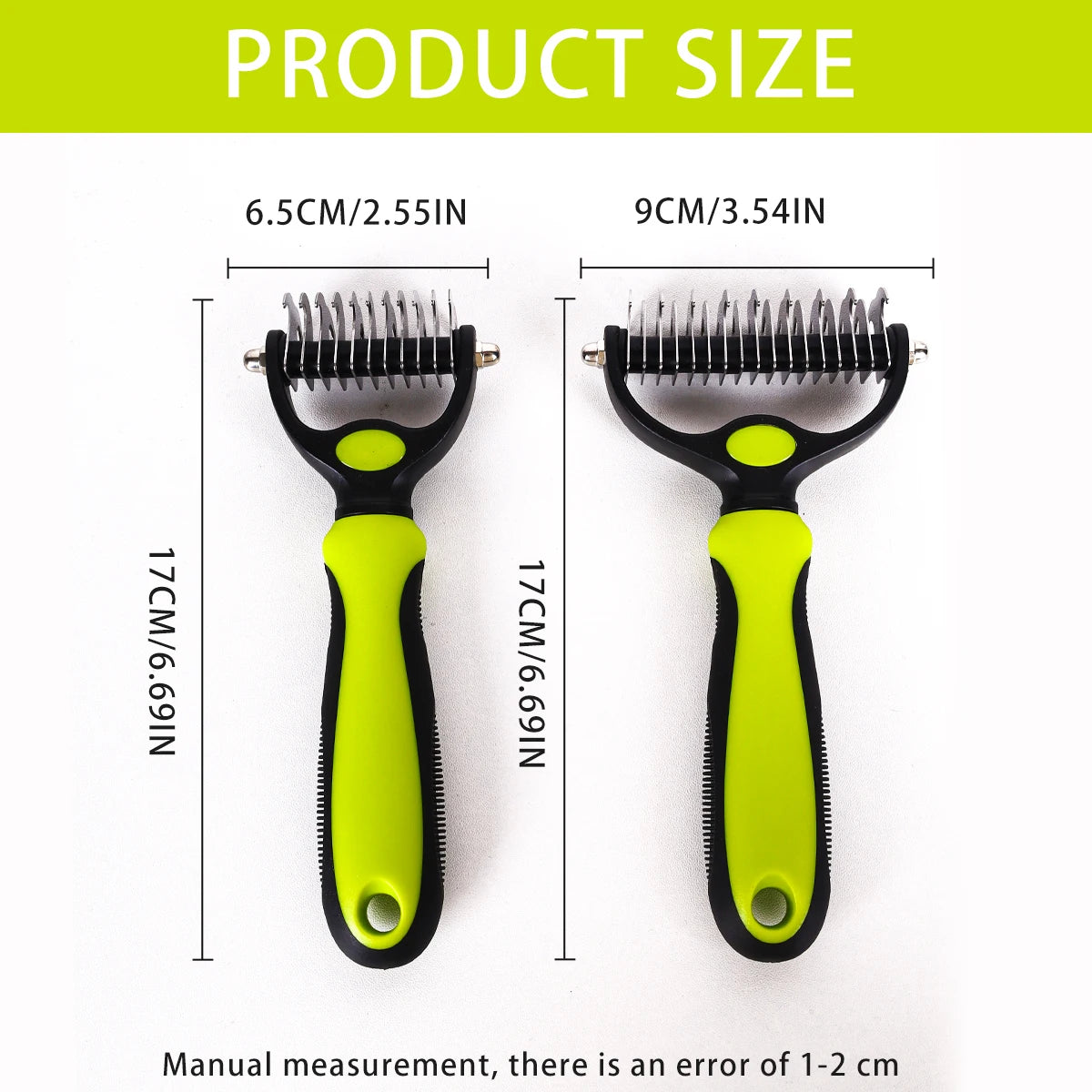 Dual-Sided Pet Deshedding Brush - Stainless Steel Grooming Tool for Cats & Dogs, Removes Loose Hair & Tangles x 1pc Ditzy Petunia