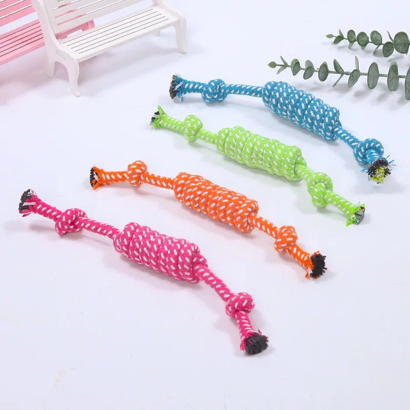 Interactive Cotton Rope Dog Toys - Durable Chew & Play for Puppies & Dogs