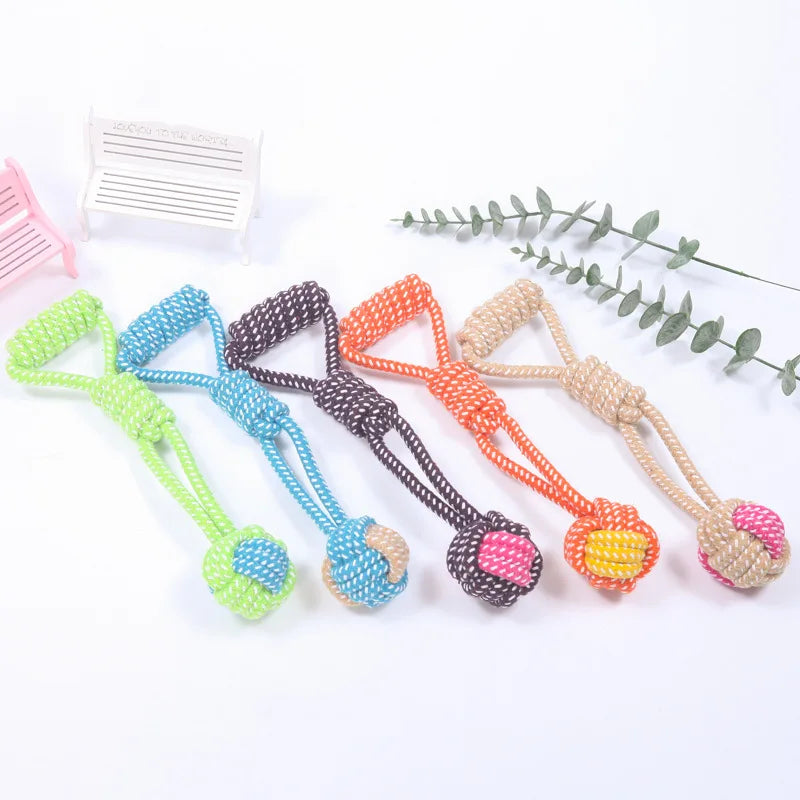 Interactive Cotton Rope Dog Toys - Durable Chew & Play for Puppies & Dogs