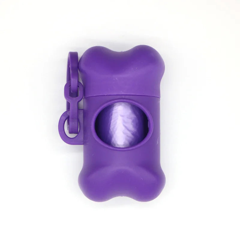 🦴 Portable Bone-Shaped Dog Waste Bag Holder – Includes Disposable Bags for Outdoor Walks