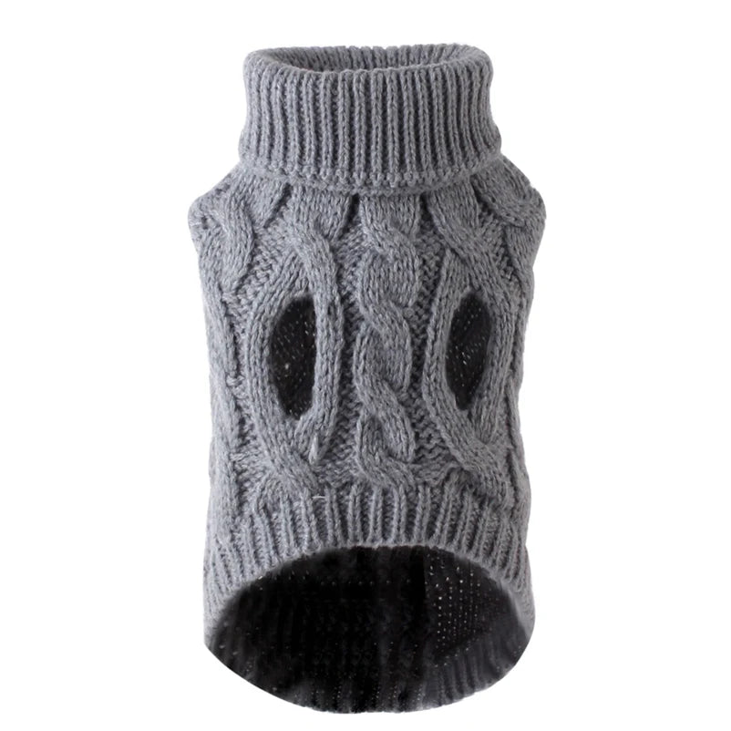 Turtleneck Dog Sweater - Warm Winter Clothes for Small Dogs & Cats | Chihuahua & Yorkie Coat