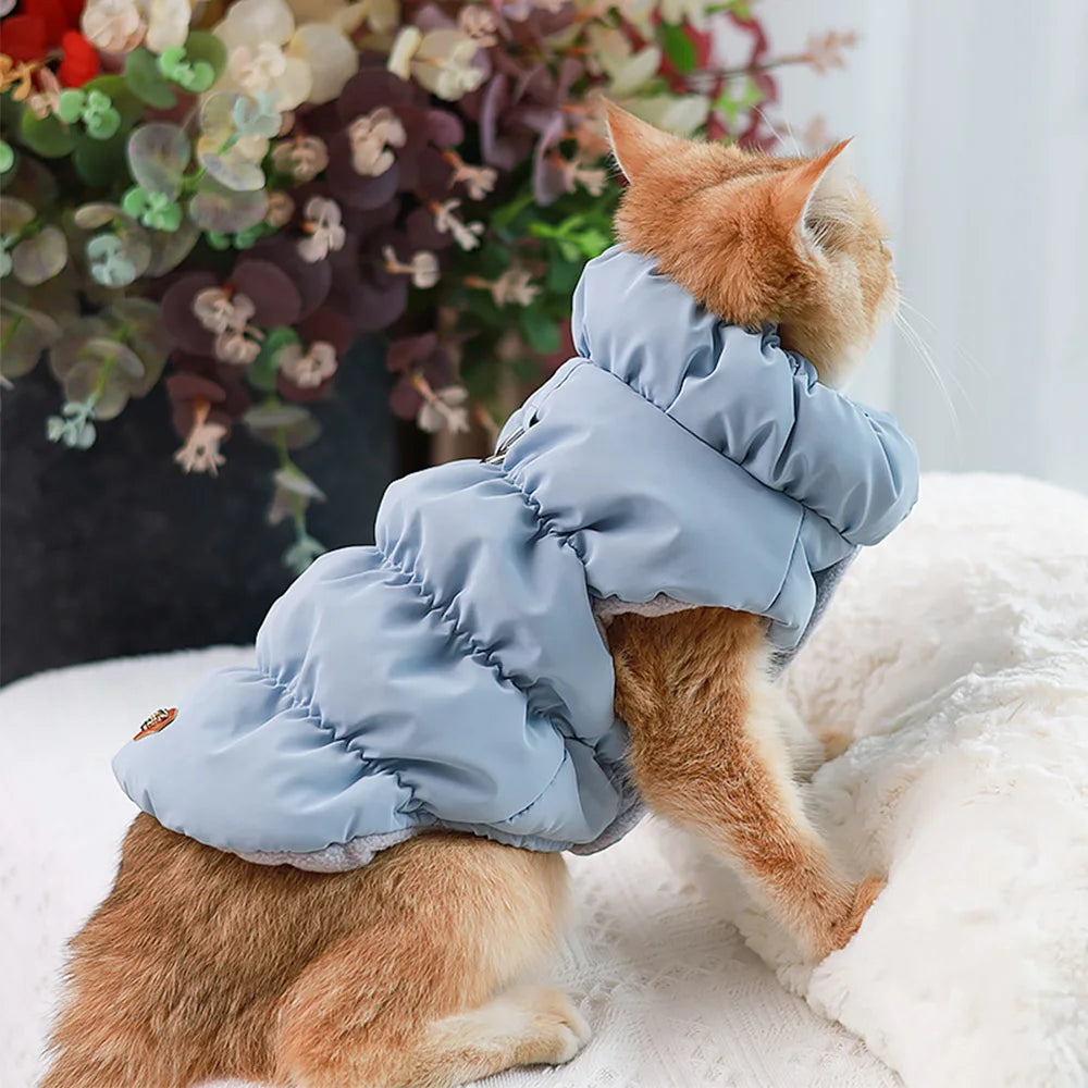 Soft Warm Dog Clothes Winter Padded Puppy Cat Coat Jacket for Small Medium Dogs | Chihuahua French Bulldog Poodle Vest Pet Outfitutfit Ditzy Petunia