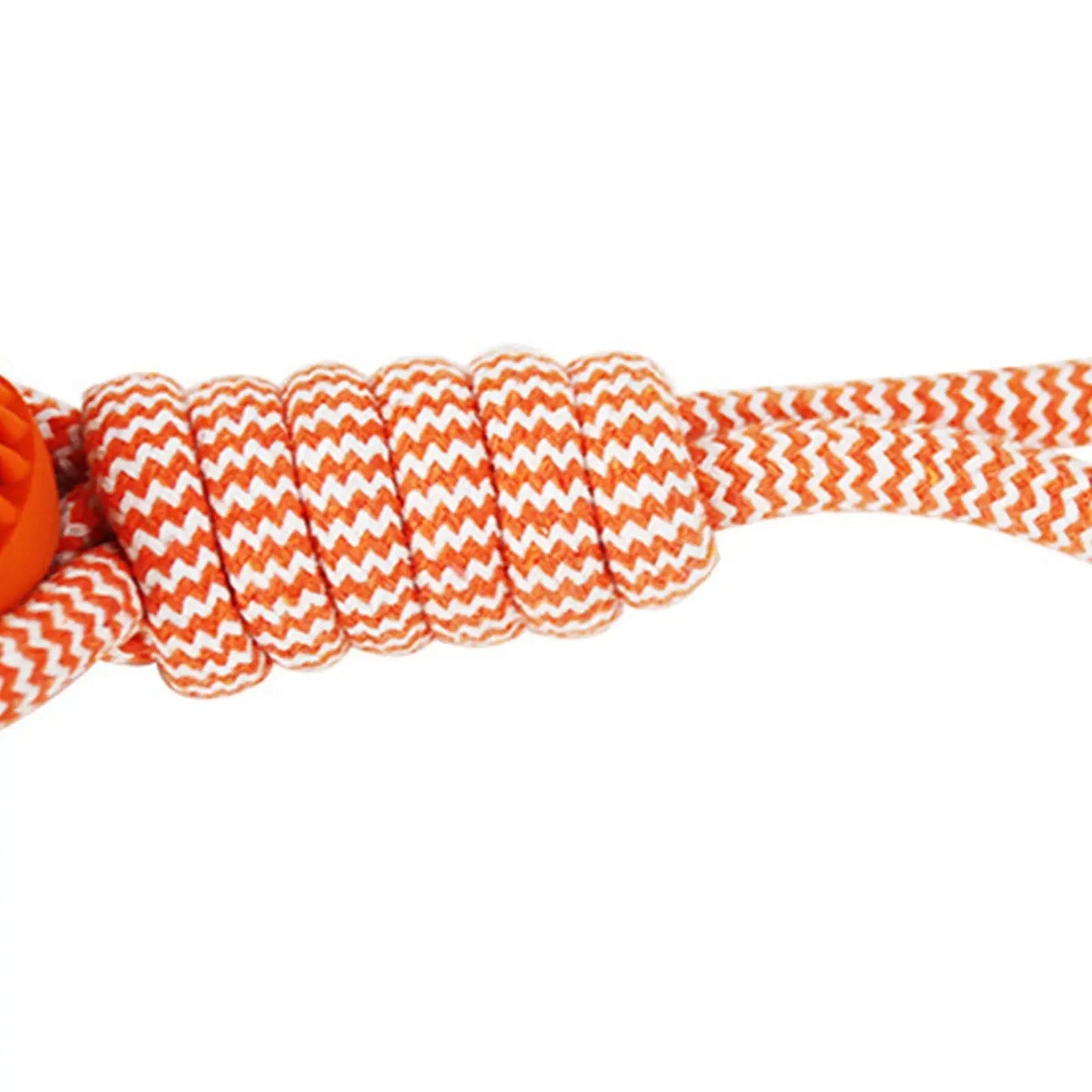 Pet Chew & Treat Ball – Rubber Rope Toy for Dental Cleaning, Tug Play, and IQ Training