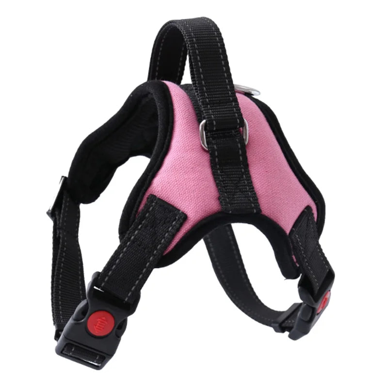 Reflective Quick Release Dog Vest Harness - Cotton & Nylon Adjustable Pet Harness Ditzy Petunia