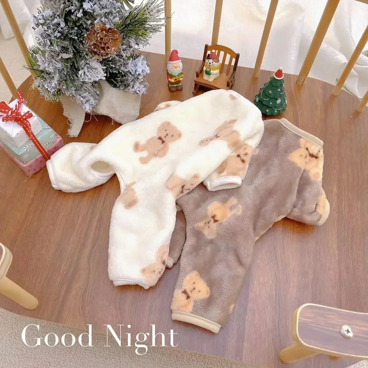 ๐พ Cozy Plush Jumpsuit for Dogs & Puppies โ Warm Velvet Pet Pajamas for Autumn & Winter