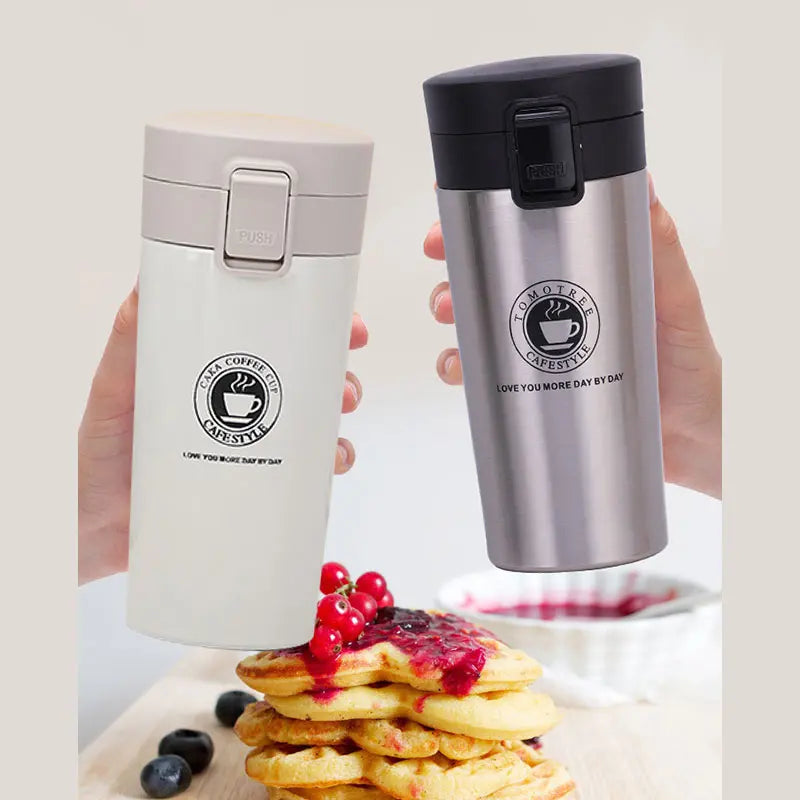 Stainless Steel Vacuum Flask – Leak-Proof Travel Mug for Hot & Cold Drinks (380ml/500ml) Ditzy Petunia