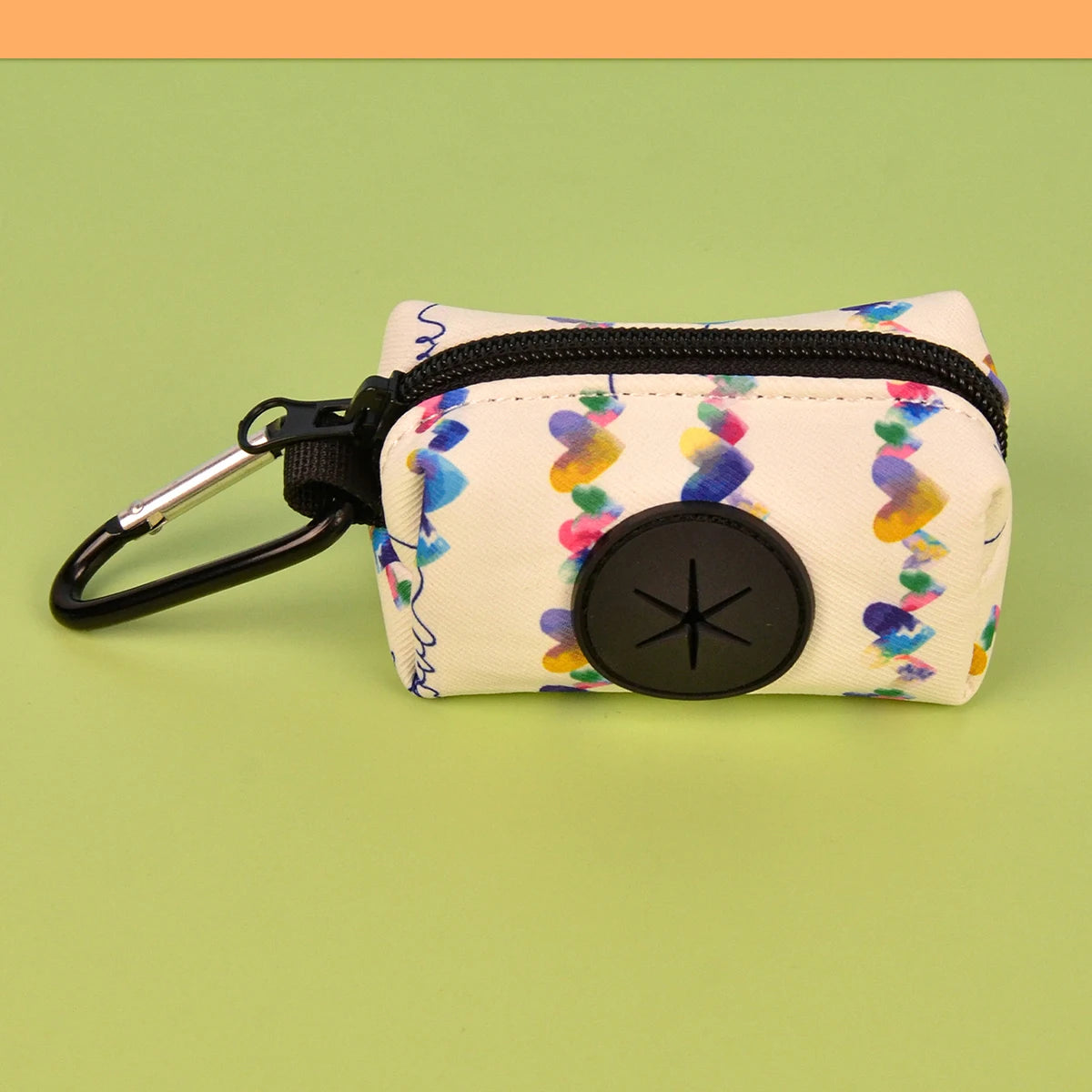 Durable Dog Poop Bag Dispenser with Metal Carabiner - Random Pattern Design (Without Poo Bag And Leash) Ditzy Petunia