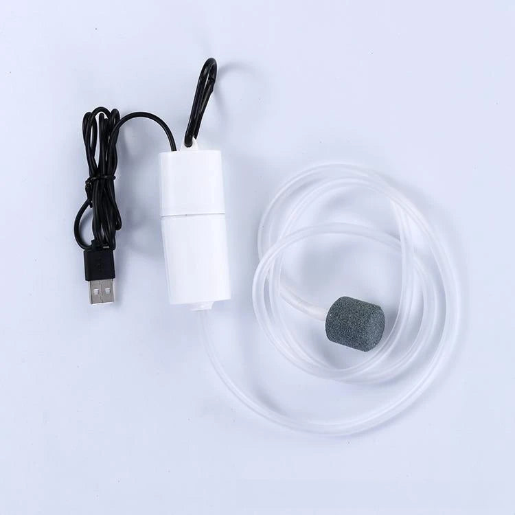 Silent USB Aquarium Air Pump – Mini Oxygenator & Portable Air Compressor for Fish Tanks