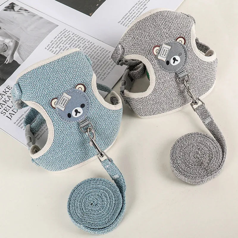 Cute Rabbit Harness & Leash Set – Soft & Secure Bunny Vest for Outdoor Adventures
