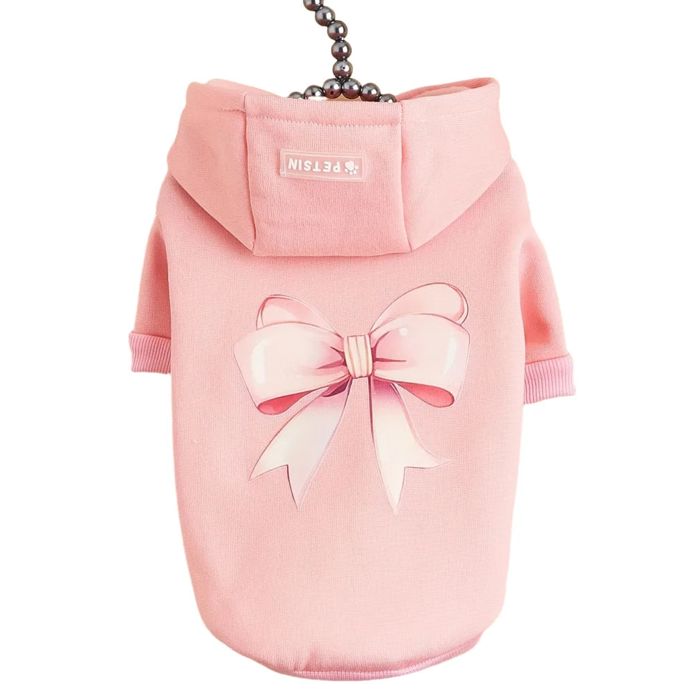 Warm Hooded Sweatshirts for Dogs & Cats β Cozy Velvet Printed Pet Clothes