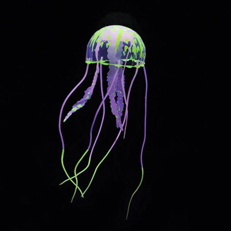 Luminous Artificial Jellyfish – Glow-in-the-Dark Aquarium Decoration for Fish Tanks