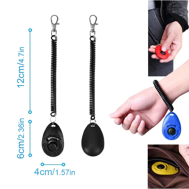 Pet Training Clicker with Wrist Strap – Effective Behavior Training Tool for Dogs, Cats, and More