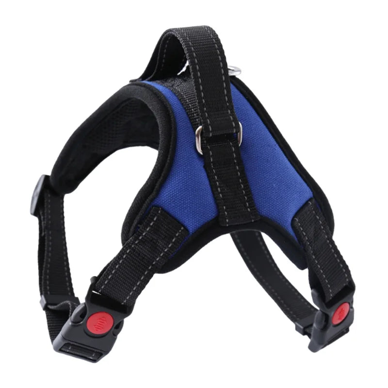 Reflective Quick Release Dog Vest Harness - Cotton & Nylon Adjustable Pet Harness Ditzy Petunia