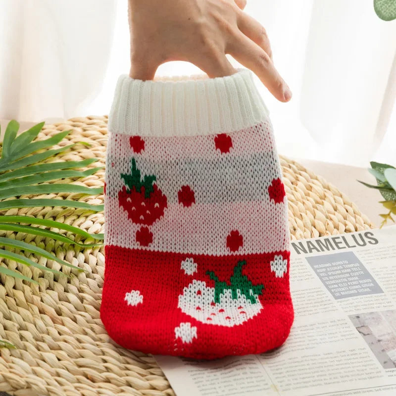 Warm Pet Dog Sweaters – Winter Clothes for Small Medium Dogs, Knitted Coat for Puppies, Cats (Chihuahua, Yorkie, French Bulldogs)