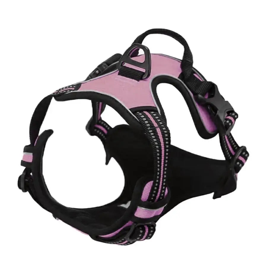 Reflective Vest Dog Harness - Adjustable Comfortable No Pull Harness for All Dog Sizes Ditzy Petunia