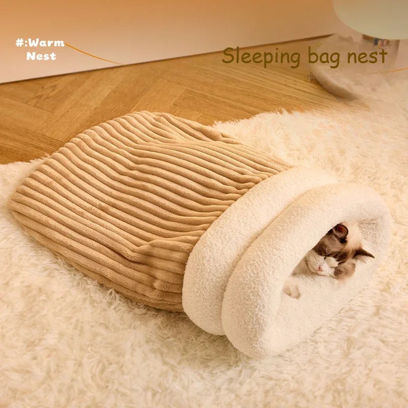 Cat Nest Four Seasons General Purpose Cat Winter Warm Sleeping Nest Semi-closed Security Pocket Nest Cat Sleeping Supplies pets