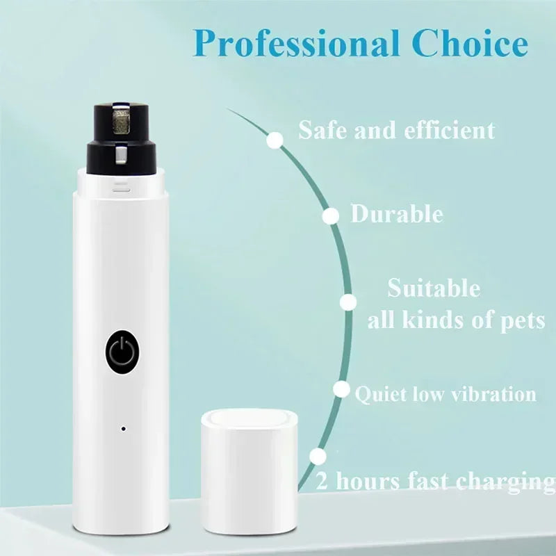 Electric Dog Nail Clippers – Rechargeable Nail Grinder with USB Charging & LED Light | Quiet Pet Grooming Tool for Dogs & Cats Ditzy Petunia