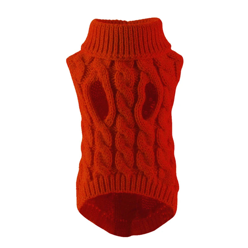 Turtleneck Dog Sweater - Warm Winter Clothes for Small Dogs & Cats | Chihuahua & Yorkie Coat