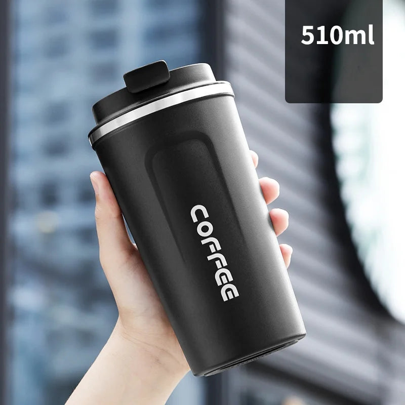 510ml Stainless Steel Thermo Mug – Leak-Proof Travel Coffee Cup for Hot & Cold Drinks Ditzy Petunia