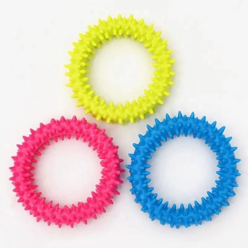 š¾ Spiked Rubber Dog Chew Toy ā Teeth Cleaning & Training Ball
