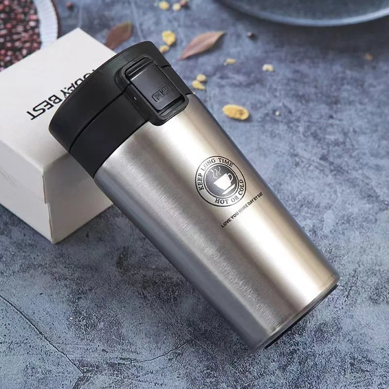 Stainless Steel Vacuum Flask – Leak-Proof Travel Mug for Hot & Cold Drinks (380ml/500ml) Ditzy Petunia