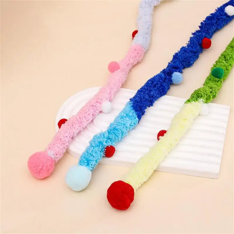 Plush Cat Teaser Wand – Interactive Cat Toy for Indoor and Outdoor Play
