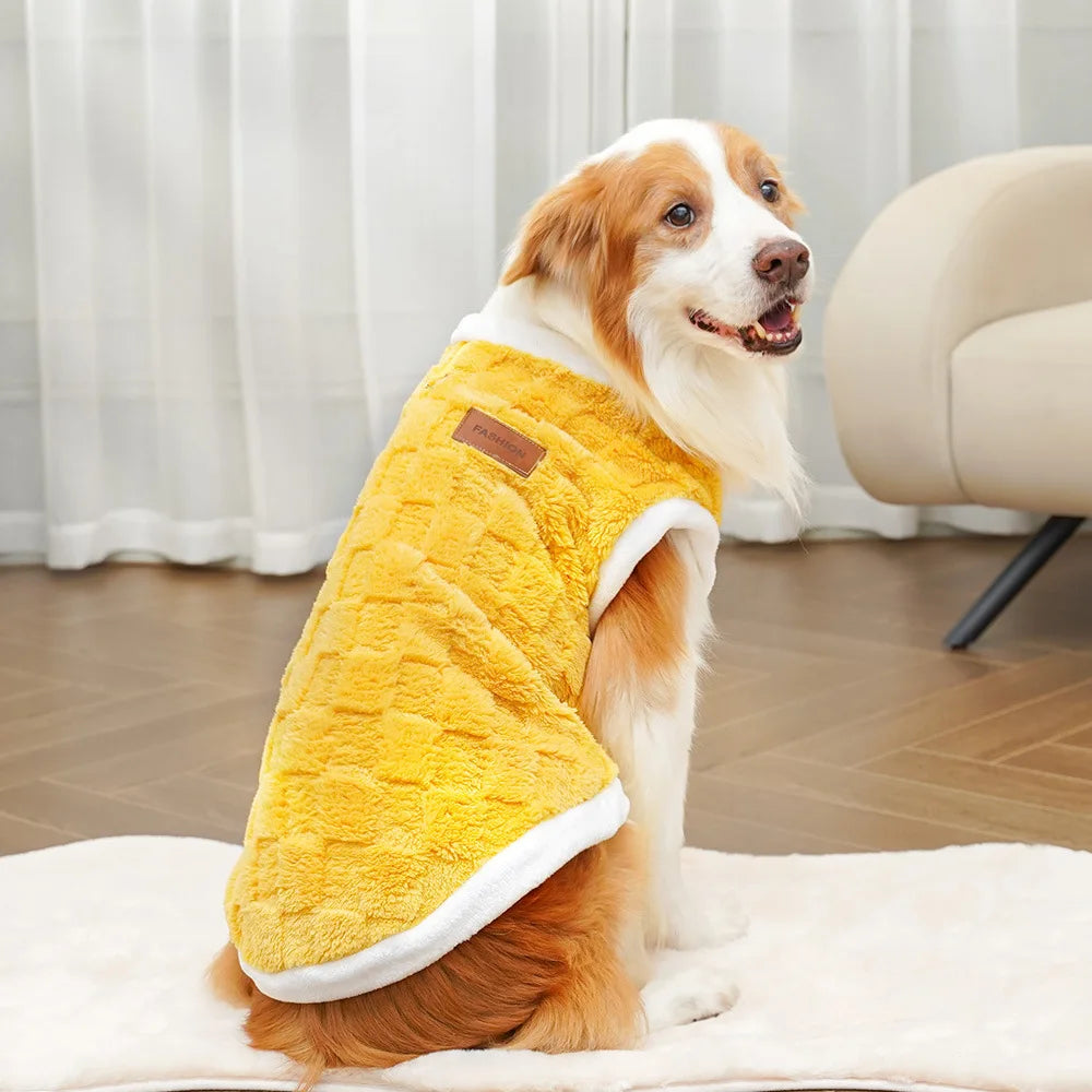 Warm Polar Fleece Dog Coat – Autumn & Winter Sweater Vest for Medium and Large Dogs