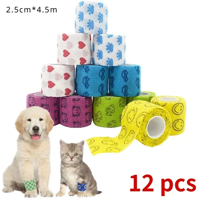 Breathable Elastic Pet Bandage Wrap – Self-Adhesive Tape for Feet, Ankle, Finger, and Knee Protection | Anti-Dirt and Durable Design Ditzy Petunia