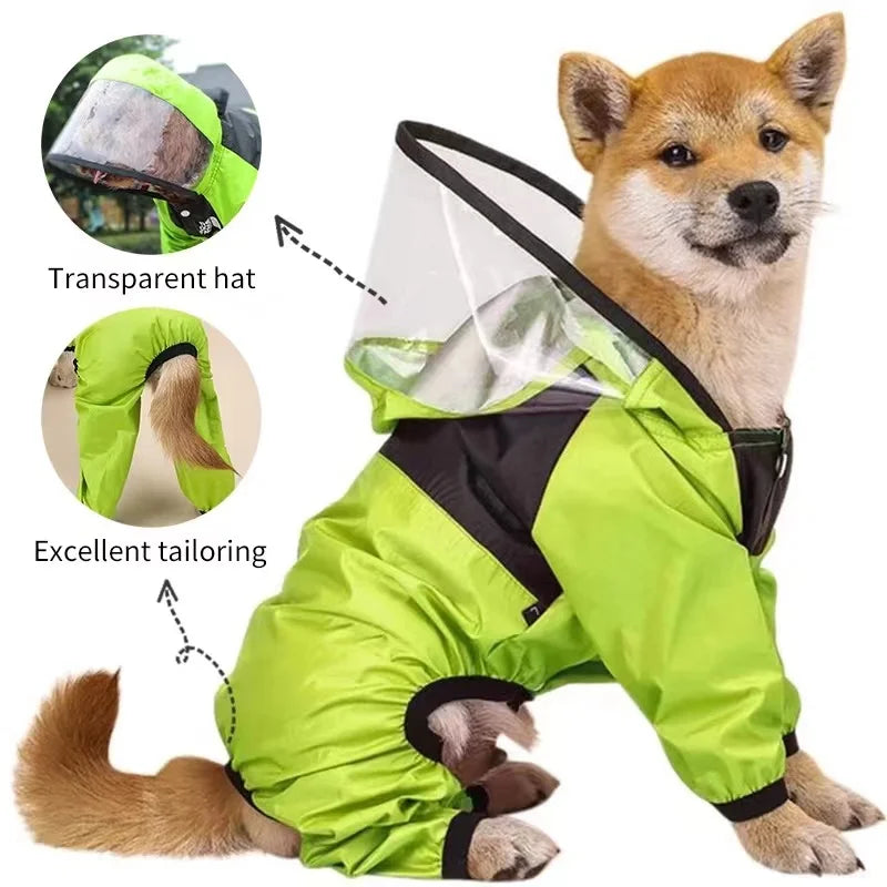 Fashionable Waterproof Pet Raincoat with Hoodie for Dogs, XS-4XL, Light & Comfortable Ditzy Petunia