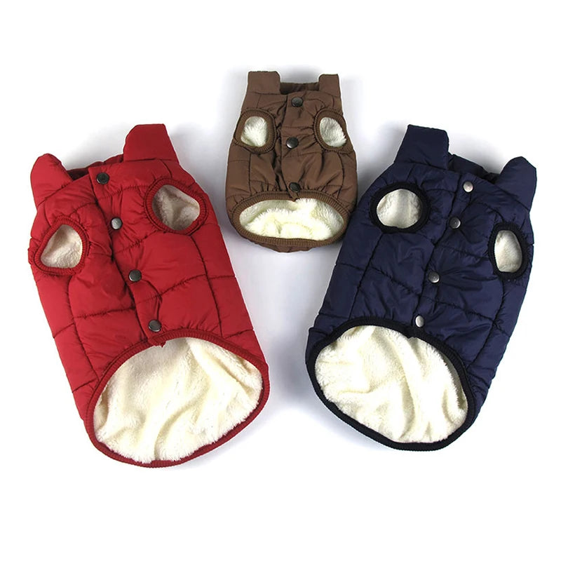 πΎ Winter Cotton-Padded Dog Vest β Cozy Fleece-Lined Jacket for All Breeds