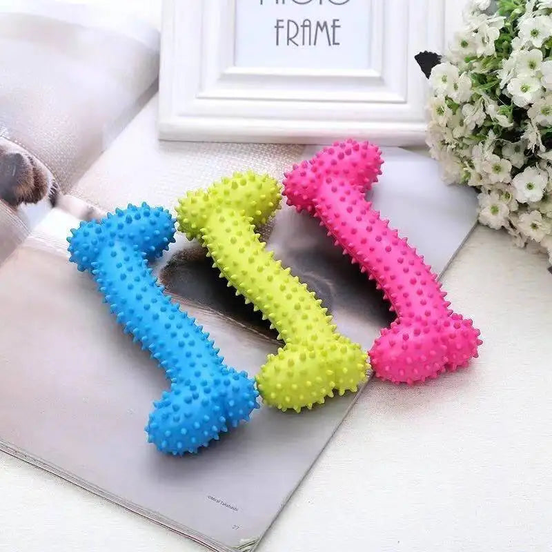 š¾ Spiked Rubber Dog Chew Toy ā Teeth Cleaning & Training Ball