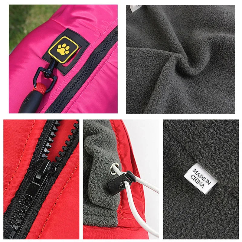 Waterproof Winter Dog Clothes for Large Dogs | Warm Big Dog Jackets | Padded Fleece Pet Coat with Safety Reflective Design | Durable Dog Clothing Ditzy Petunia
