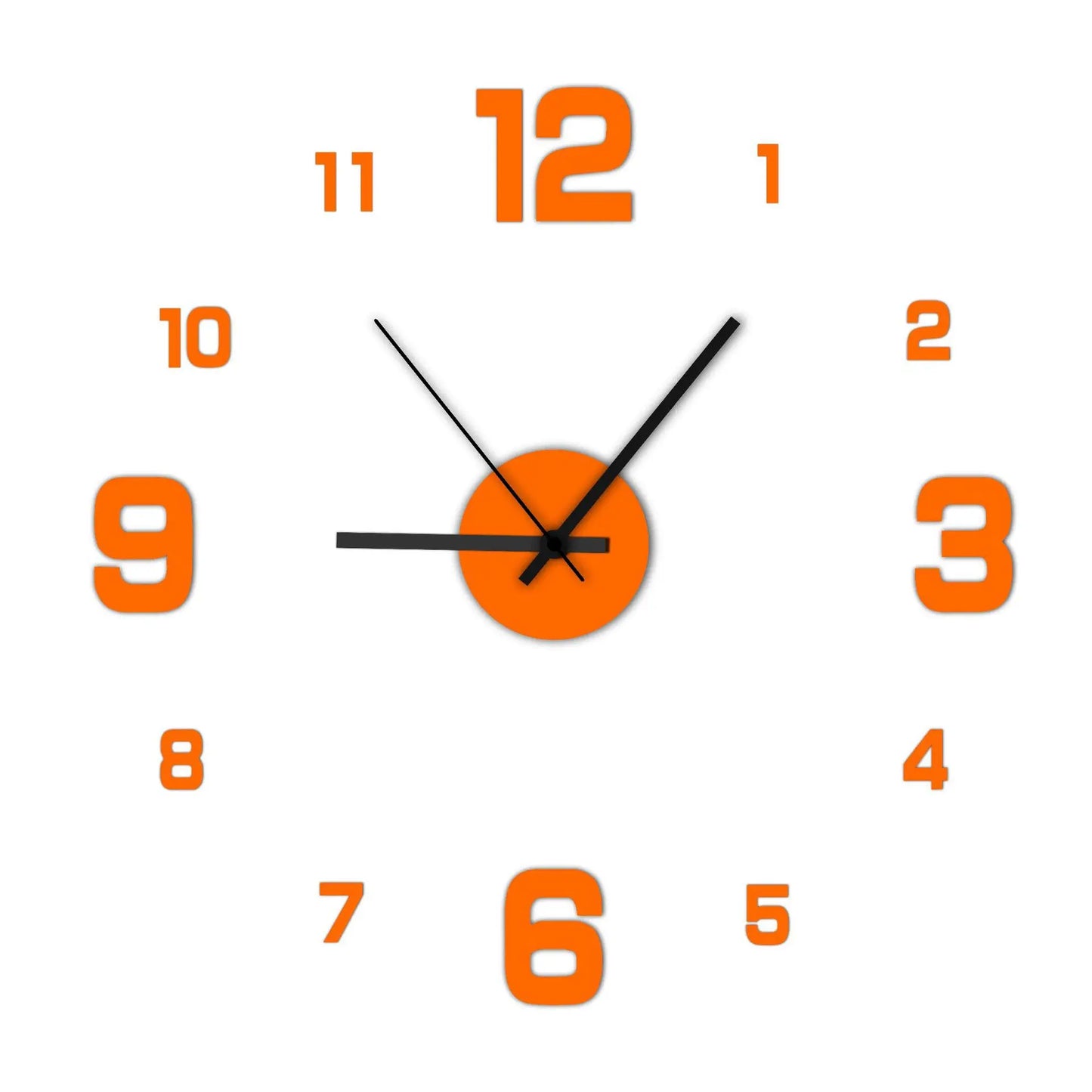 Creative Frameless DIY Wall Clock – Silent Home Décor for Living Room, Office, or Bedroom | Modern Wall Decal Design Ditzy Petunia