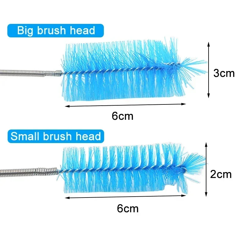 Flexible Aquarium Cleaning Brush – Stainless Steel Hose Brush for Fish Tanks, Filters & Tubing
