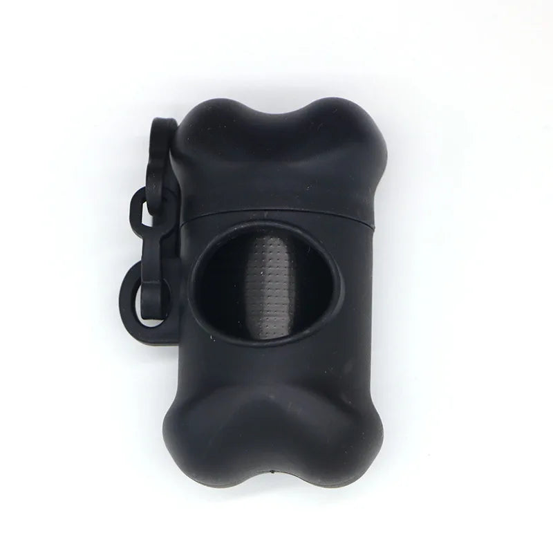 🦴 Portable Bone-Shaped Dog Waste Bag Holder – Includes Disposable Bags for Outdoor Walks