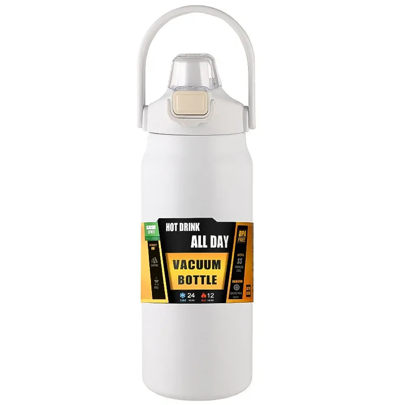 Insulated Stainless Steel Water Bottle with One-Click Lid, Straw & Leakproof, 24-Hour Cold & 8-Hour Hot, Eco-Friendly and Portable Ditzy Petunia