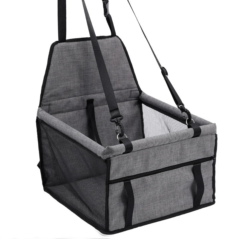 Foldable Dog Car Seat | Breathable Travel Booster Basket for Pets