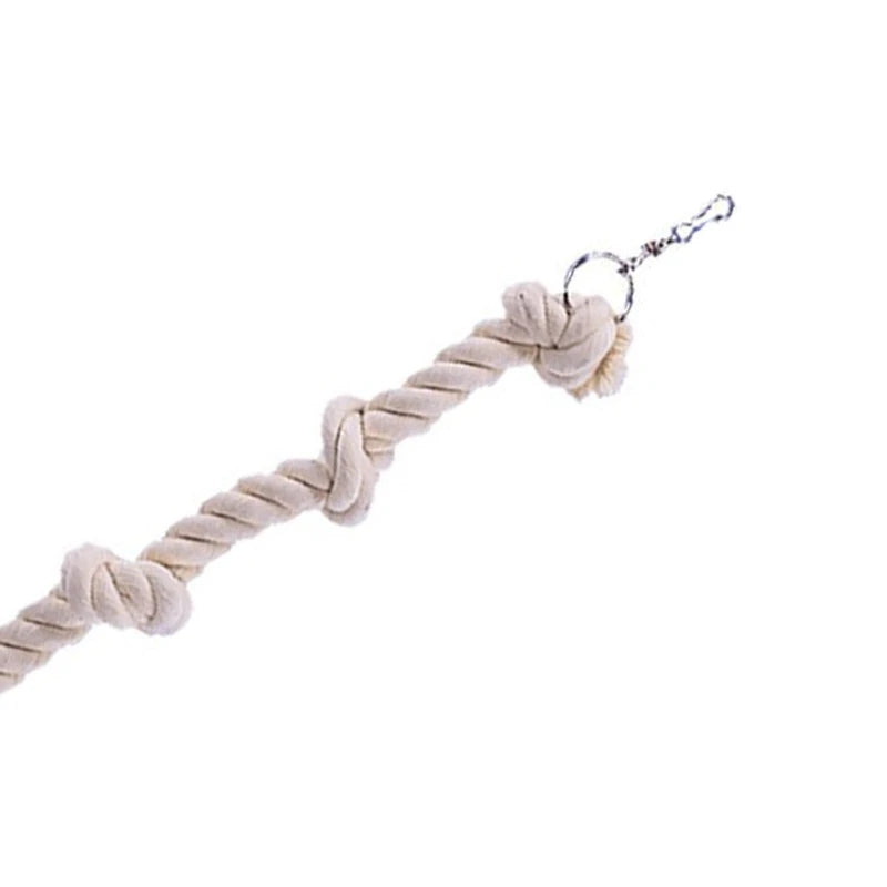 Cotton Rope Bird Climbing Toy with Knots – Natural Stress Relief for Pet Birds
