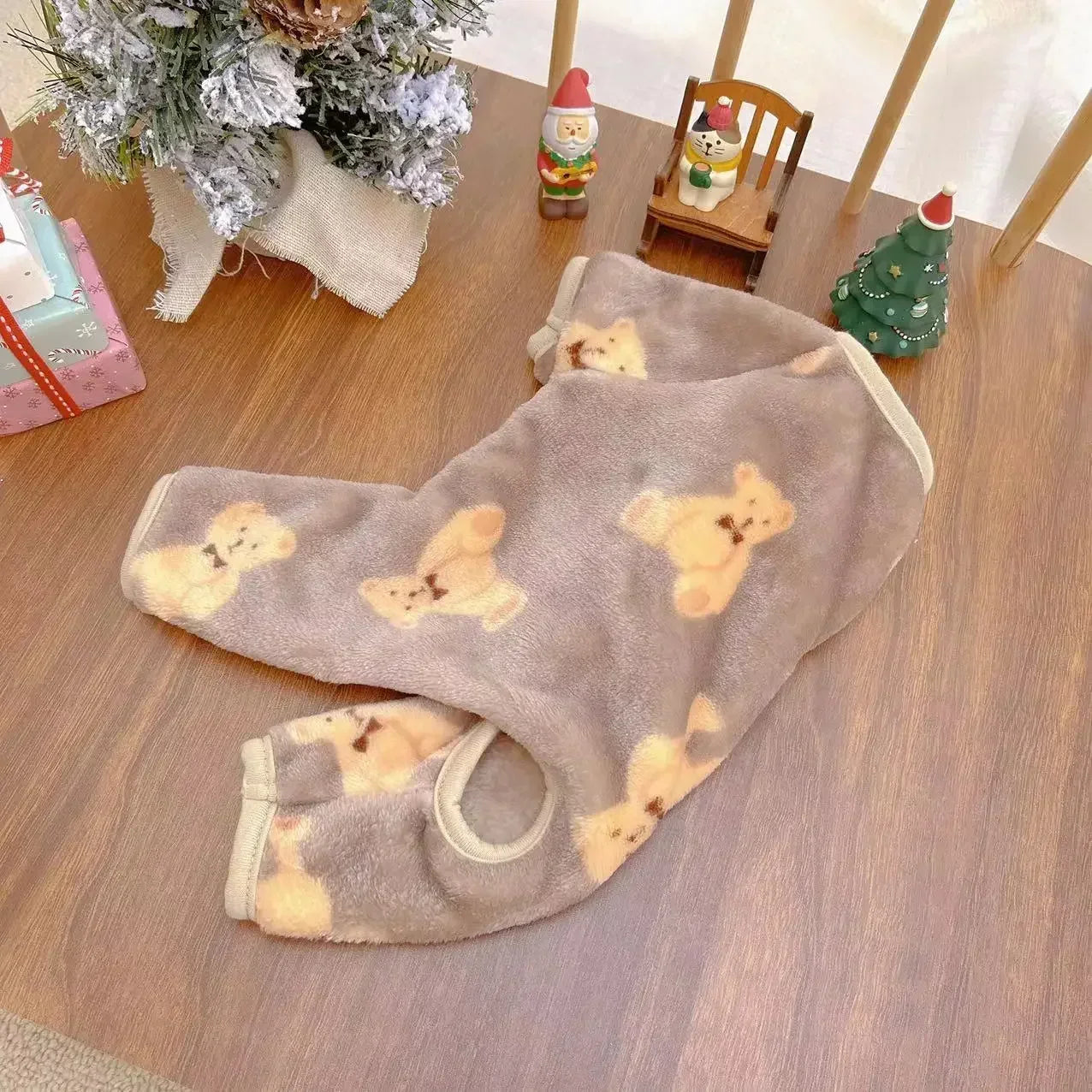 ๐พ Cozy Plush Jumpsuit for Dogs & Puppies โ Warm Velvet Pet Pajamas for Autumn & Winter
