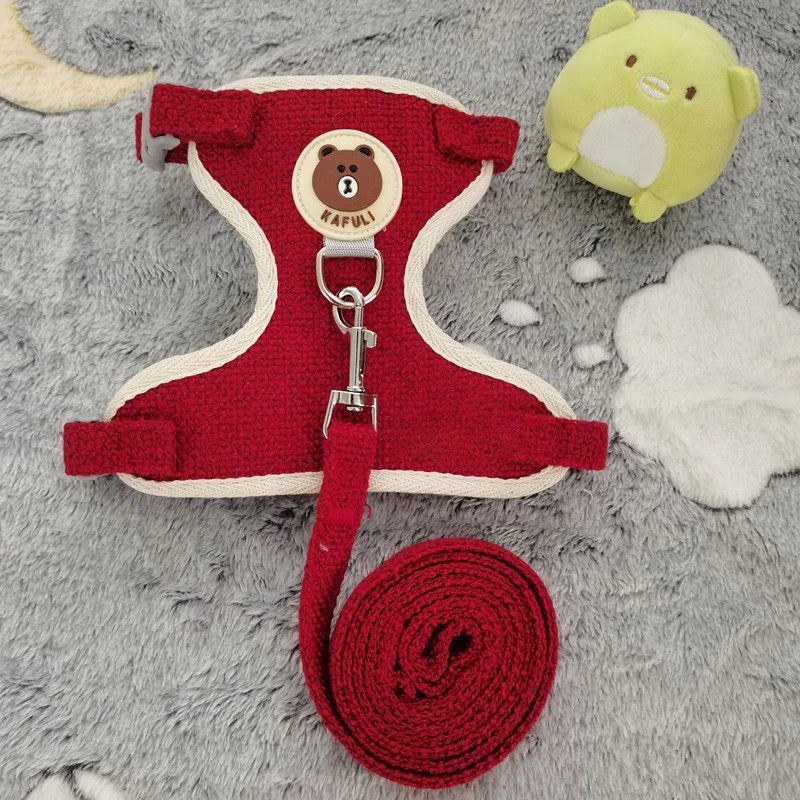 Cute Rabbit Harness & Leash Set – Soft & Secure Bunny Vest for Outdoor Adventures