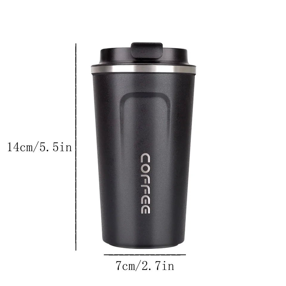 510ml Stainless Steel Thermo Mug – Leak-Proof Travel Coffee Cup for Hot & Cold Drinks Ditzy Petunia