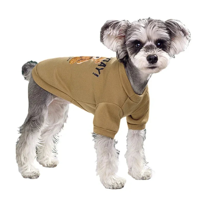 Winter Dog Clothes – Cute Puppy Warm Pullover Sweatshirt with Bear Pattern | Pet Jacket for Small & Medium Dogs, Cats | Chihuahua Costume Coat Ditzy Petunia