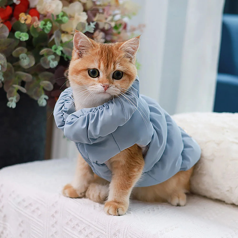 Soft Warm Dog Clothes Winter Padded Puppy Cat Coat Jacket for Small Medium Dogs | Chihuahua French Bulldog Poodle Vest Pet Outfitutfit Ditzy Petunia