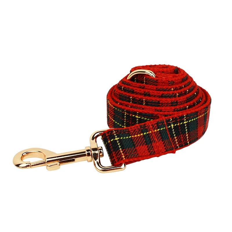 Custom Soft Cotton Dog Collar, Leash & Harness Set