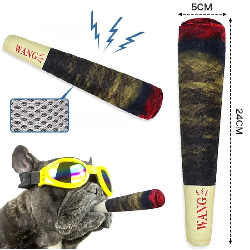 Interactive Dog Joint Sound Puppy Toys Cigar For Small Resistant Squeak Dogs Indestructible Dog Plush Chewing Toy Pet Bite Toys