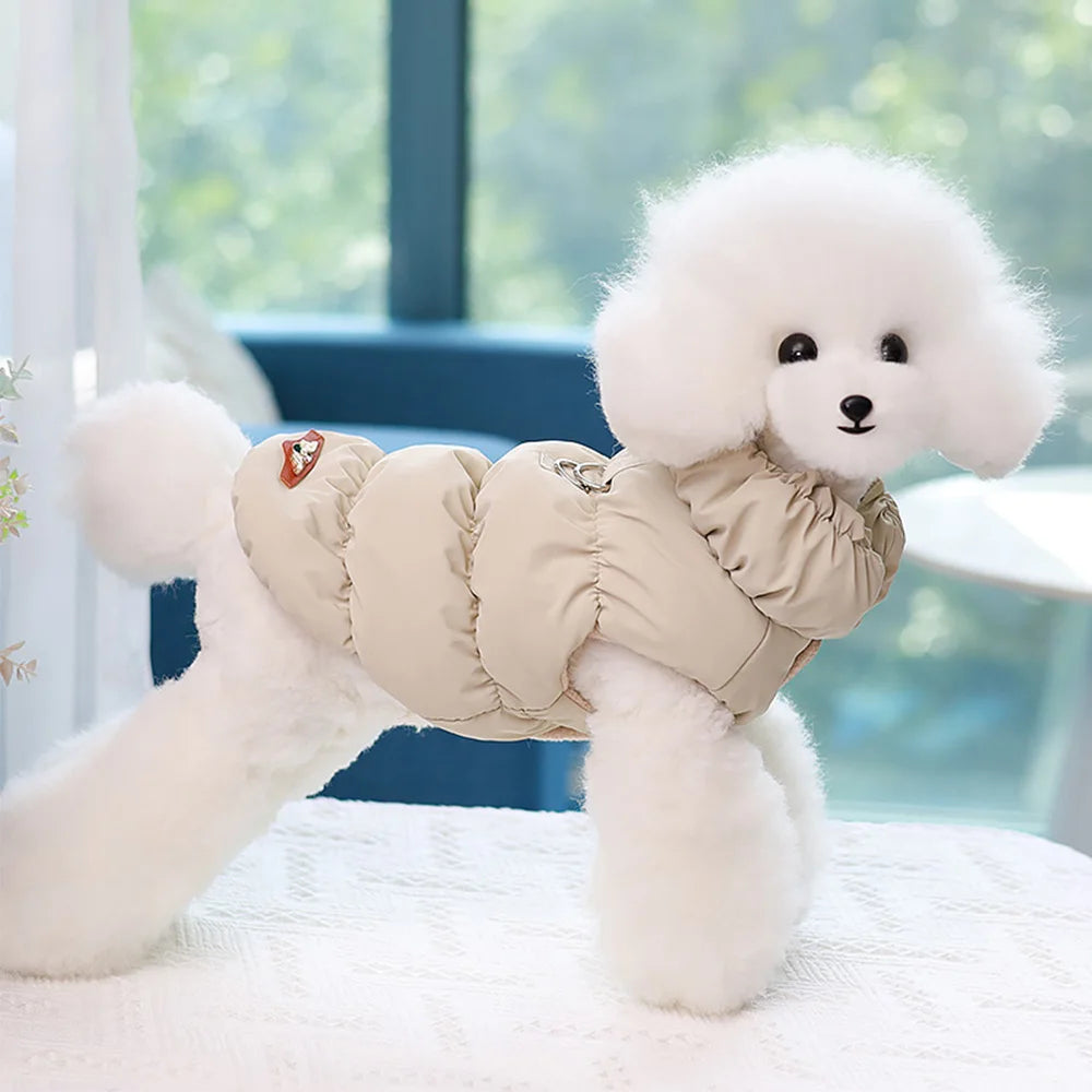 Soft Warm Dog Clothes Winter Padded Puppy Cat Coat Jacket for Small Medium Dogs | Chihuahua French Bulldog Poodle Vest Pet Outfitutfit Ditzy Petunia